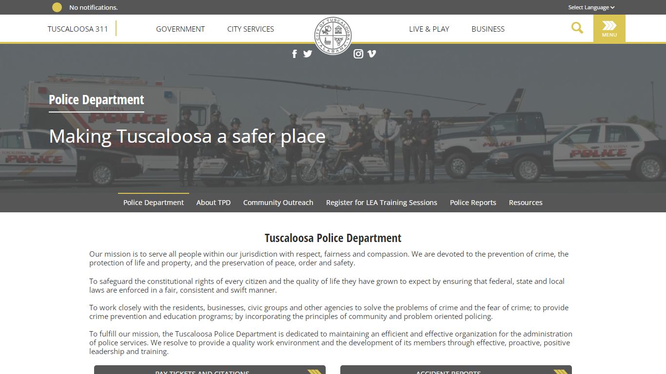 Police Department | City of Tuscaloosa